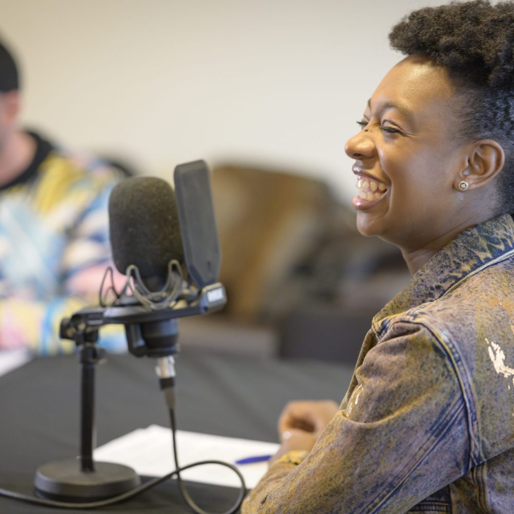 YolanDa laughing with Tom